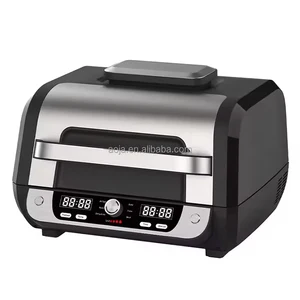 10L Indoor Grill Digital Household Air Fryer Grill Combo Roast Bake Dehydrate Electric Grills & Electric Griddles