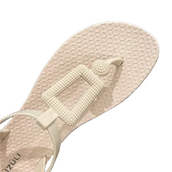 women's summer fashion new version diamond beach sandals herringbone slippers versatile ladies shoes and sandals 2023