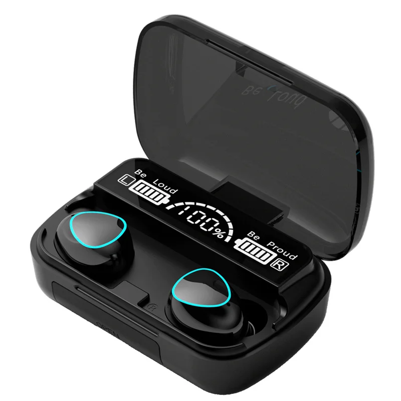 audifonos wireless earbuds charging box