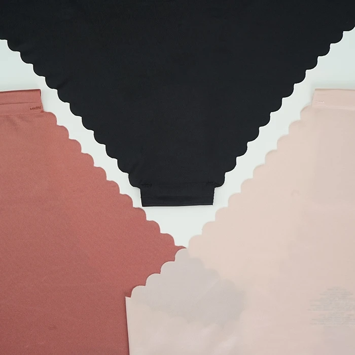Factory Custom Seamless Traceless Ice Silk Female Underwear Invisibles Bragas Sin Costuras De Mujer  Wave Cut Panties for Women