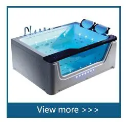 Luxury Modern European Style Free Standing Bathtub Double Whirlpool Massage Rectangle Acrylic White Bathtub for Hotels