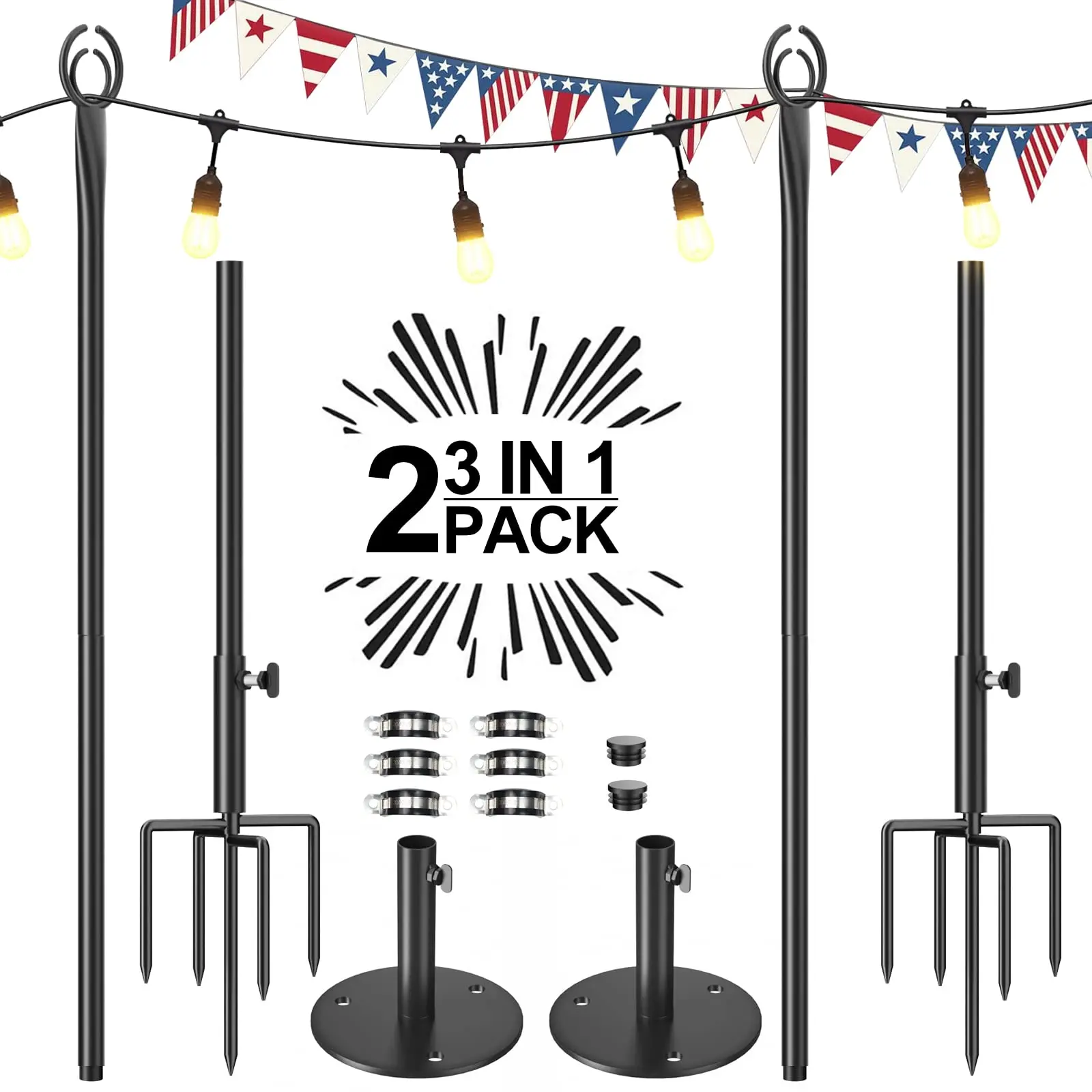 String Light Poles for Outdoor, Outdoor String Light Pole, Outside String  Light Poles for Hanging String Lights, Black String Light Poles for Y -  China Light Pole and Party Decoration price