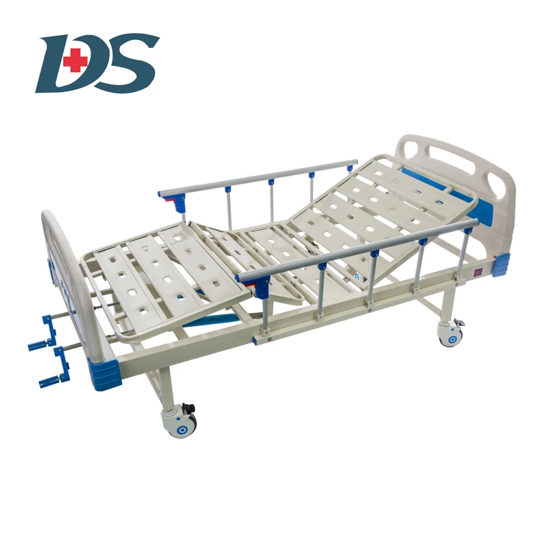 Nursing Medical Patient Bed Multi Function Two Crank Manual Hospital Bed