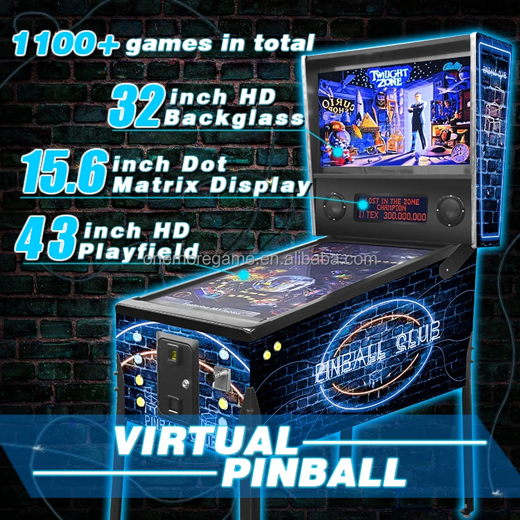 43 inch virtual pinball machine - FLIPPATASTIC - modern art - made for  arcade