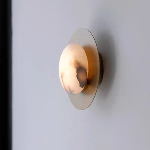 Modern Natural Marble Lamp for Bedroom Bedside Corridor & Hotel Model Room Decor LED Light for Living Room & Aisle