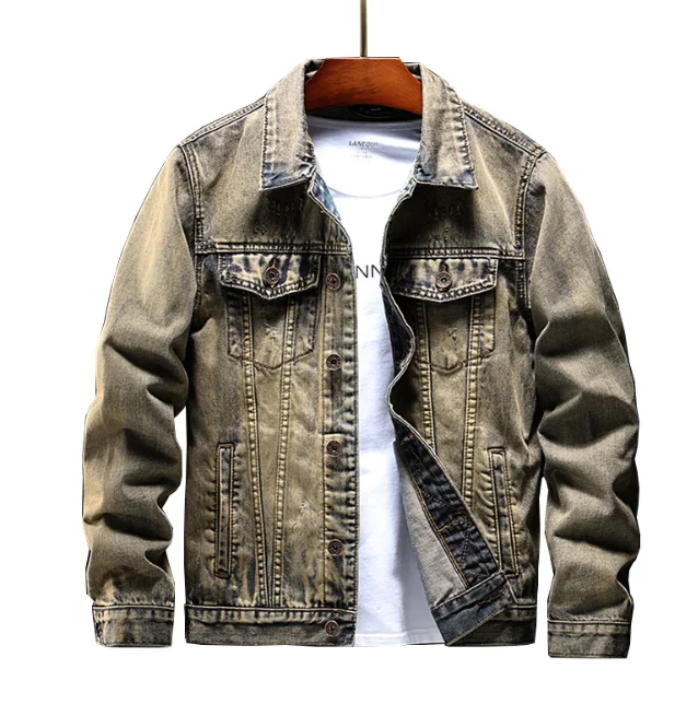 2019 Autumn Retro Denim Jacket Large 
