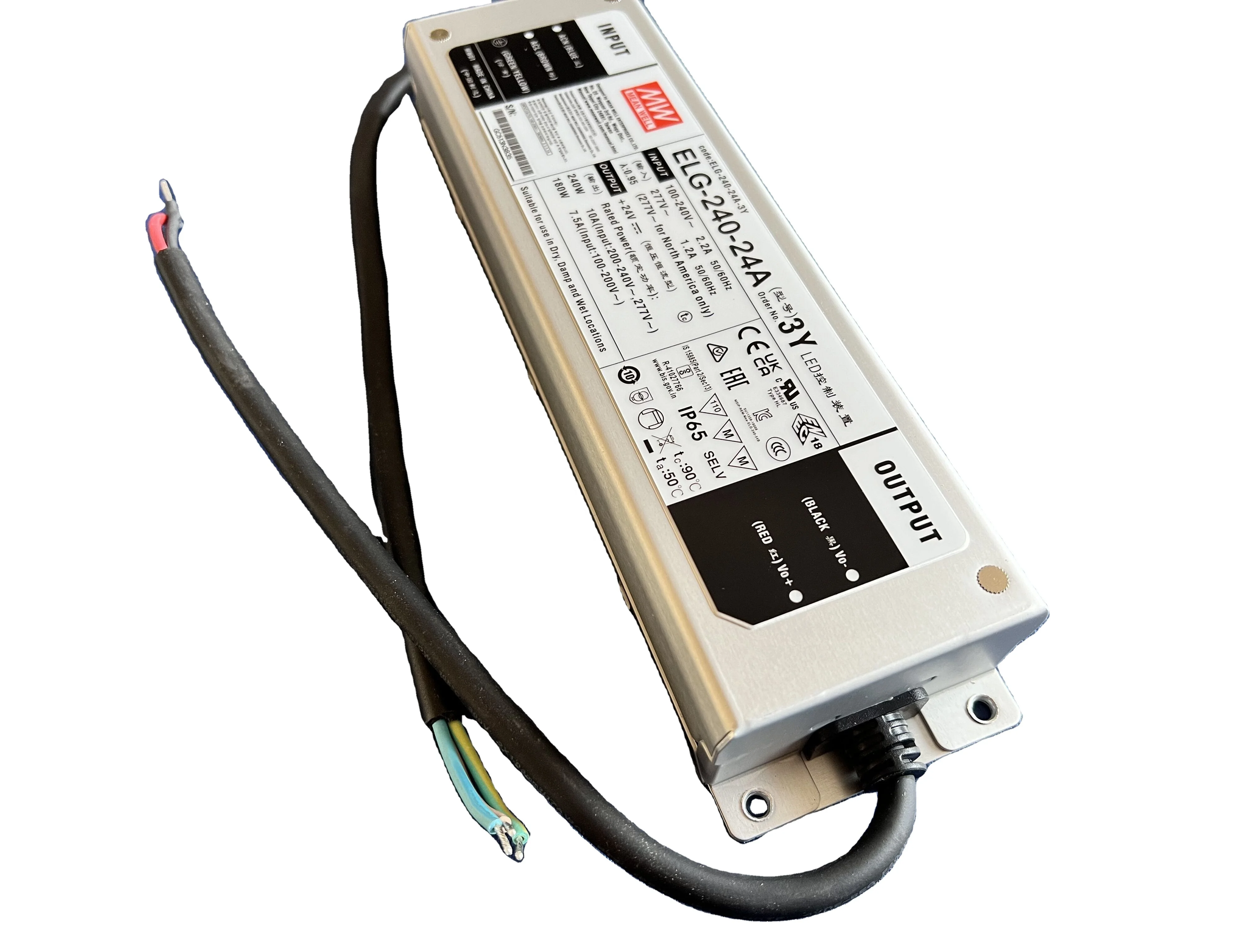 Alimentation LED MEAN WELL ELG-240-24A-3Y - 240W 24V 10A, étanche IP65, Dimmable - 6