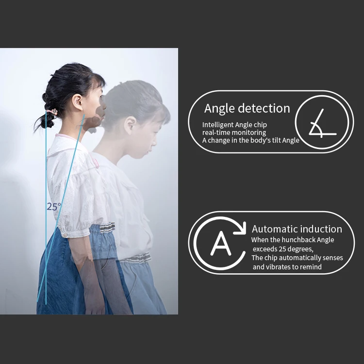 Intelligent Vibration Smart Back Support Training Smart Posture Reminder Device Smart Posture Corrector Necklace for Hunchback