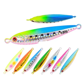 UV Sea Fishing Luminous Fast-Sinking Metal Jig 60g/80g/100g Spanish Mackerel/Sawtooth Dogfish Bionic Lure Artificial Hard Bait – Metal Jig – view 2