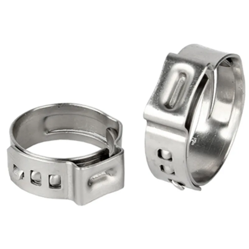 Metal Single Ear Stepless Hose Clamp Single Ear Pipe Hose Pinch Clamp