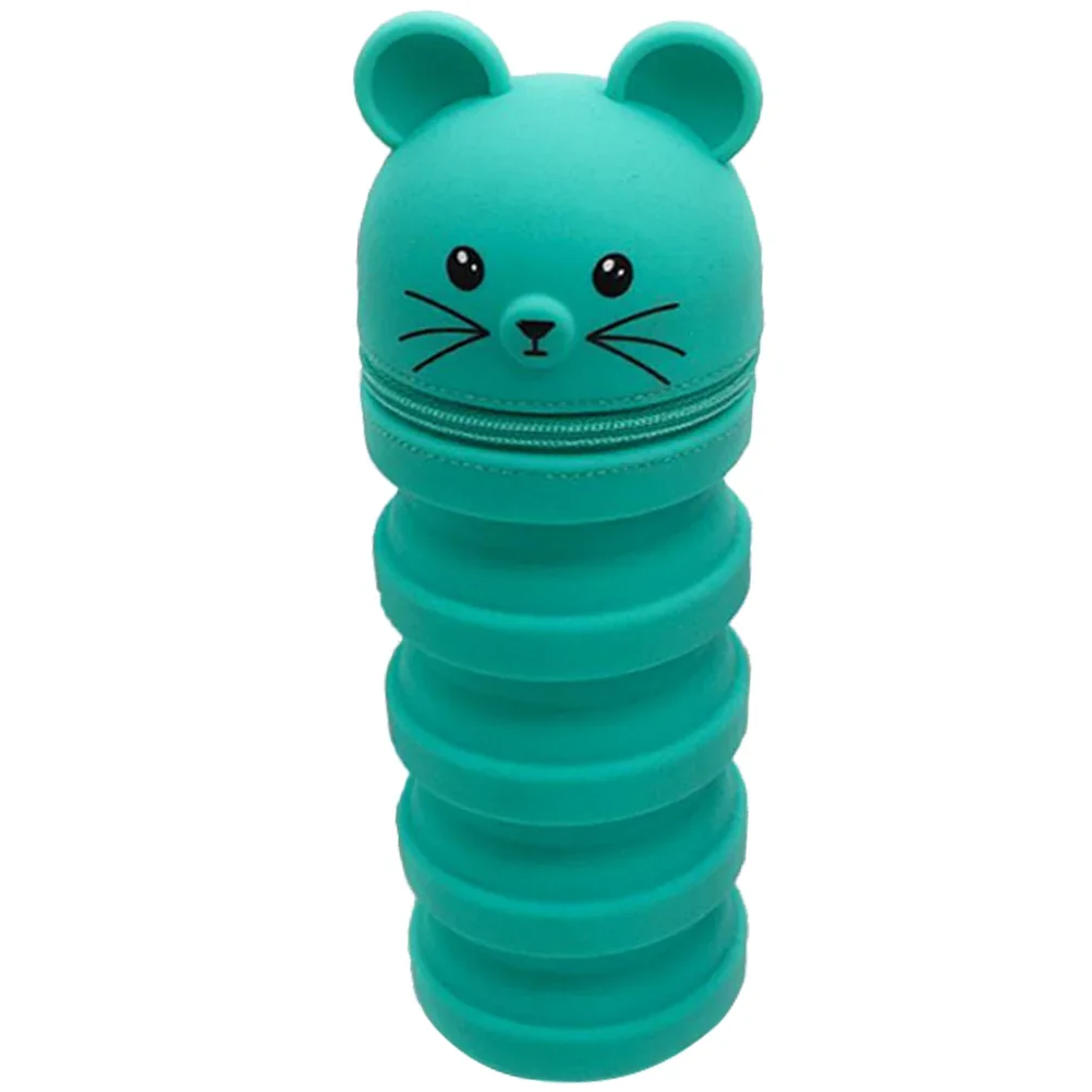 Small Kid Pen Silicone 3d Standing Stationary Kawaii Cute Custom Pencil Box Bag Pouch Case for Boy Kid Girl School with Zipper