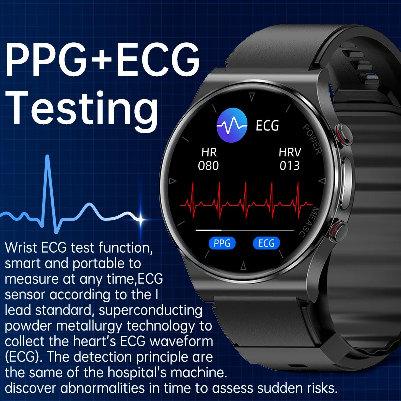 Watch Series Smartwatch Ekg Sensor Digital Watches With ECG PPG