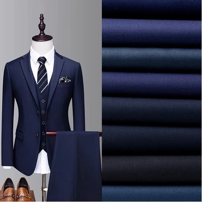 Men's Trousers Pants Man Suit Fabric High Quality Stripe Polyester