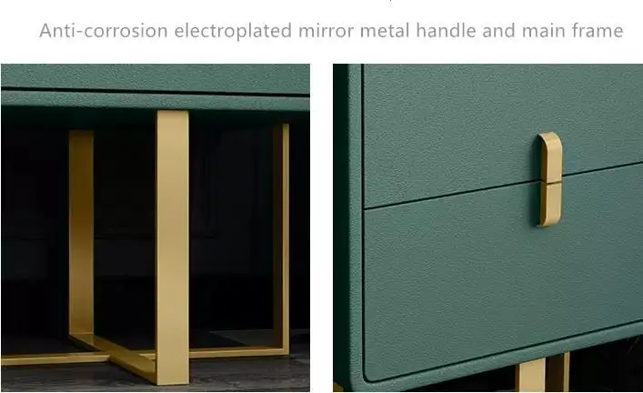 2021 New Design Green Modern Style bedroom furniture Light Luxury dressing table set vanity makeup dresser with mirror