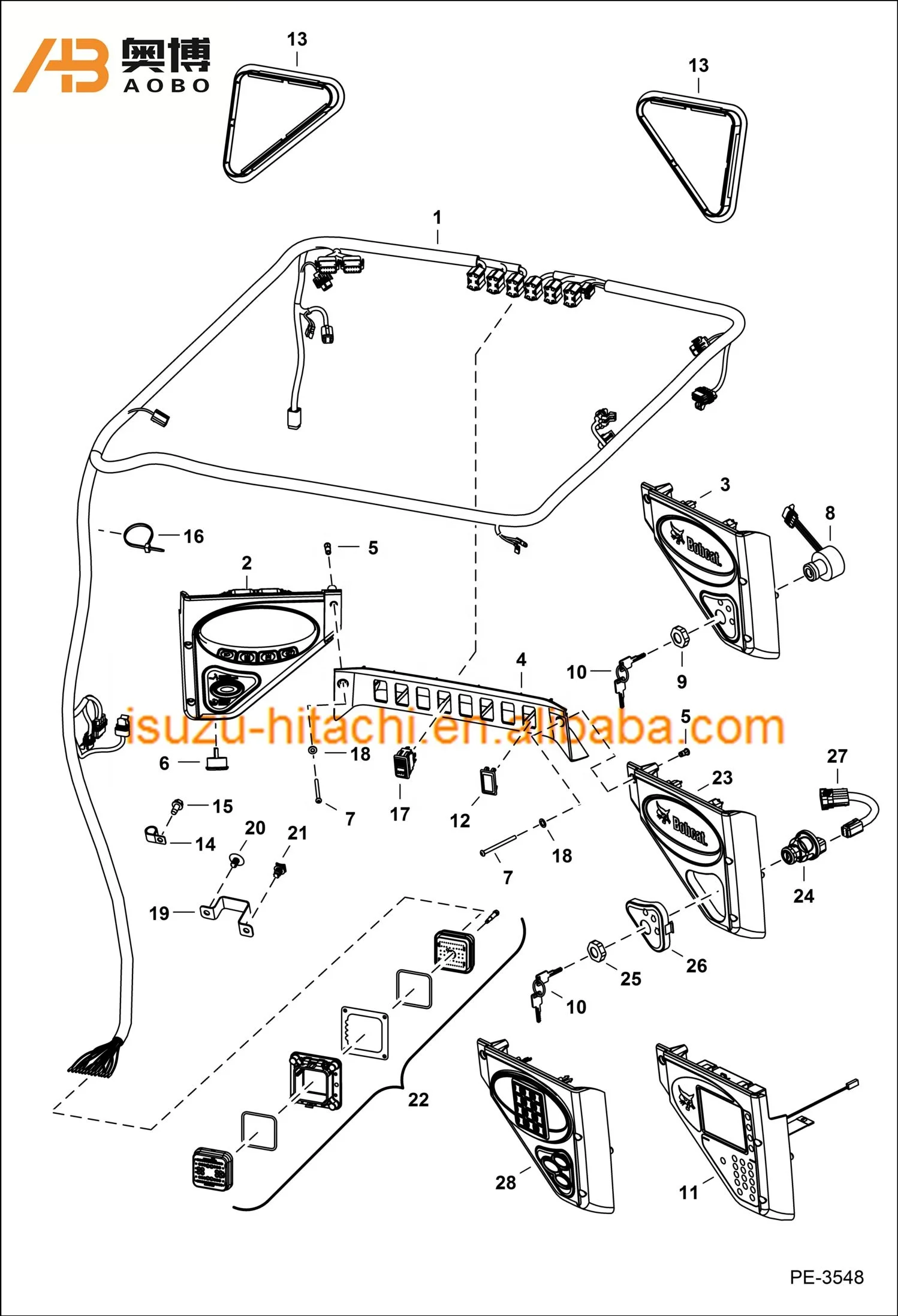 S130 S150 Start Panel Insert Switch Ign 7000443 6693245 7169538