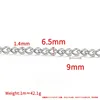 Chaîne de queue en acier 1,4x6,5x9mm