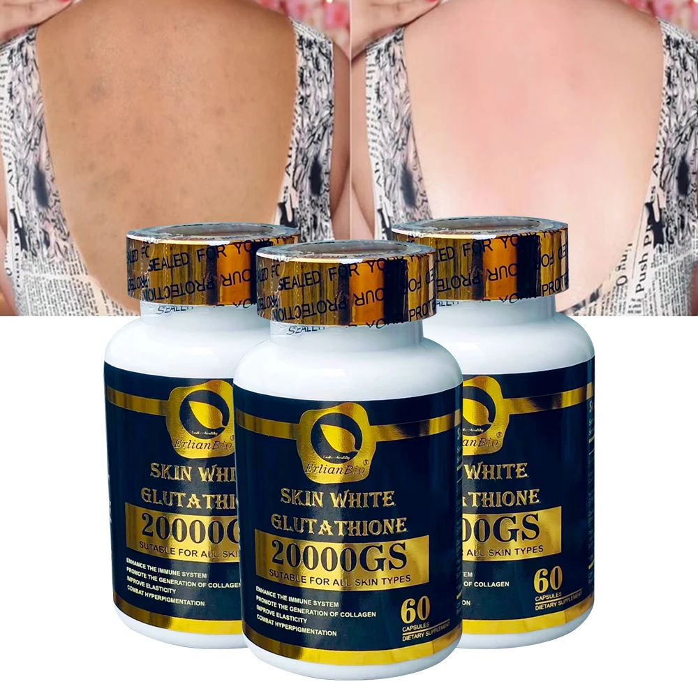 Capsules Blanchissantes Glutathion 2000mg - Éclaircissement Peau - Vegan - Chine