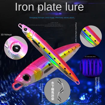 Bestseller Slow-Jigging Iron Plate Lead Fish UV 3D-Printed Lure Sea Fishing Boat Fishing Mackerel Metal Artificial Bait – Metal Jig – view 5