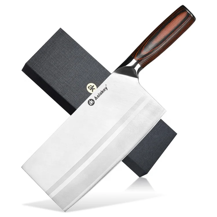 Meat Cleaver Heavy Duty Knife w/ Wood Handle Bone Chopper Stainless Steel  8 NEW