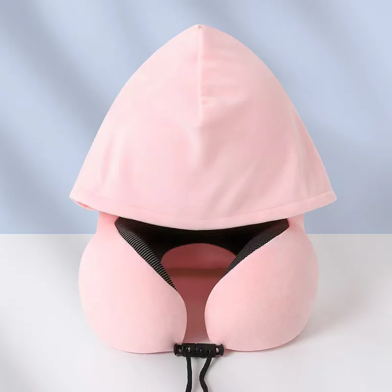 Custom Logo U Shape Travel Neck Pillow Engine Cover Soft Cotton UV Printed Portable for Welcome Gifts Airplane Car Office Use preview 2