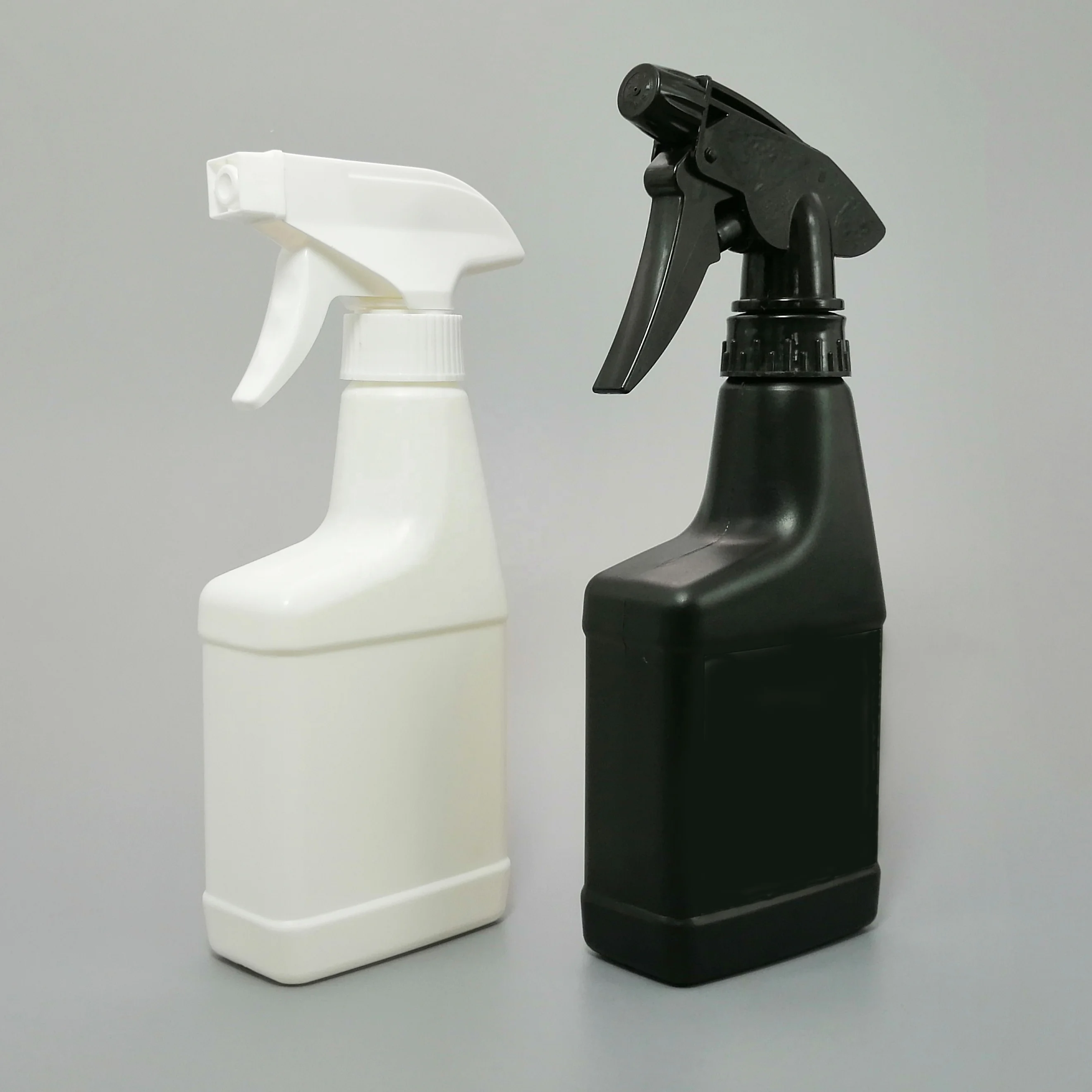 250ml HDPE Empty Black Bottle Body Plastic Trigger Spray Bottle With Black Trigger Sprayer and Two Stickers on Each Side