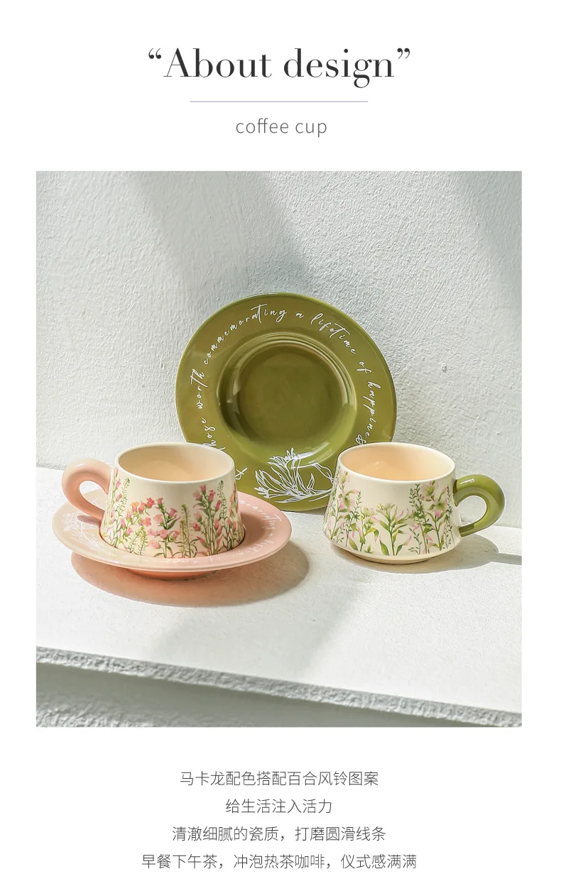 green ceramic coffee cup and saucer combination fresh hand painted coffee cup and saucer-51