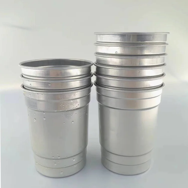 Lightweight Recyclable Outdoor Camping Coffee Cup Mug Custom Reusable Aluminum Disposable Beer Cola Cup