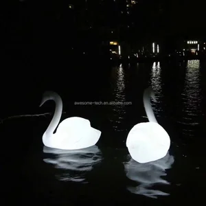 Decorative Swan Lamps Lighting Outdoor LED Luminous Lights Garden Night Light for Park Lawn Courtyard Furniture