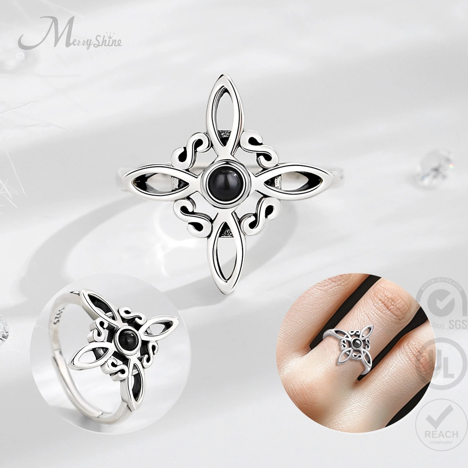 Anello Da Punta Argento Sterling 925 Con Nodo Celtico – Regolabile, Fatto A Mano USA - Foto 3