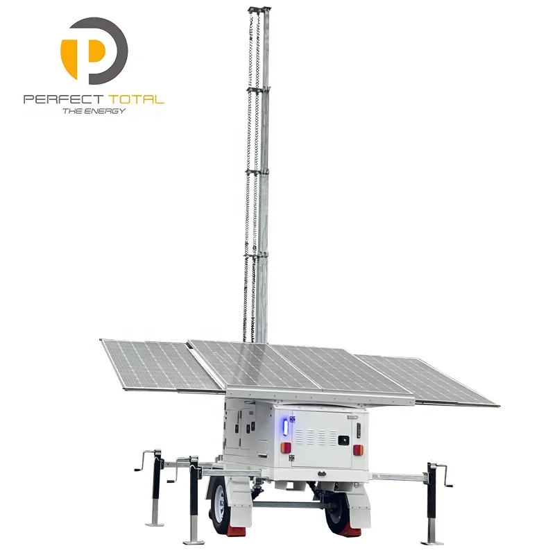Portable Surveillance System Solution Mobile CCTV Trailer
