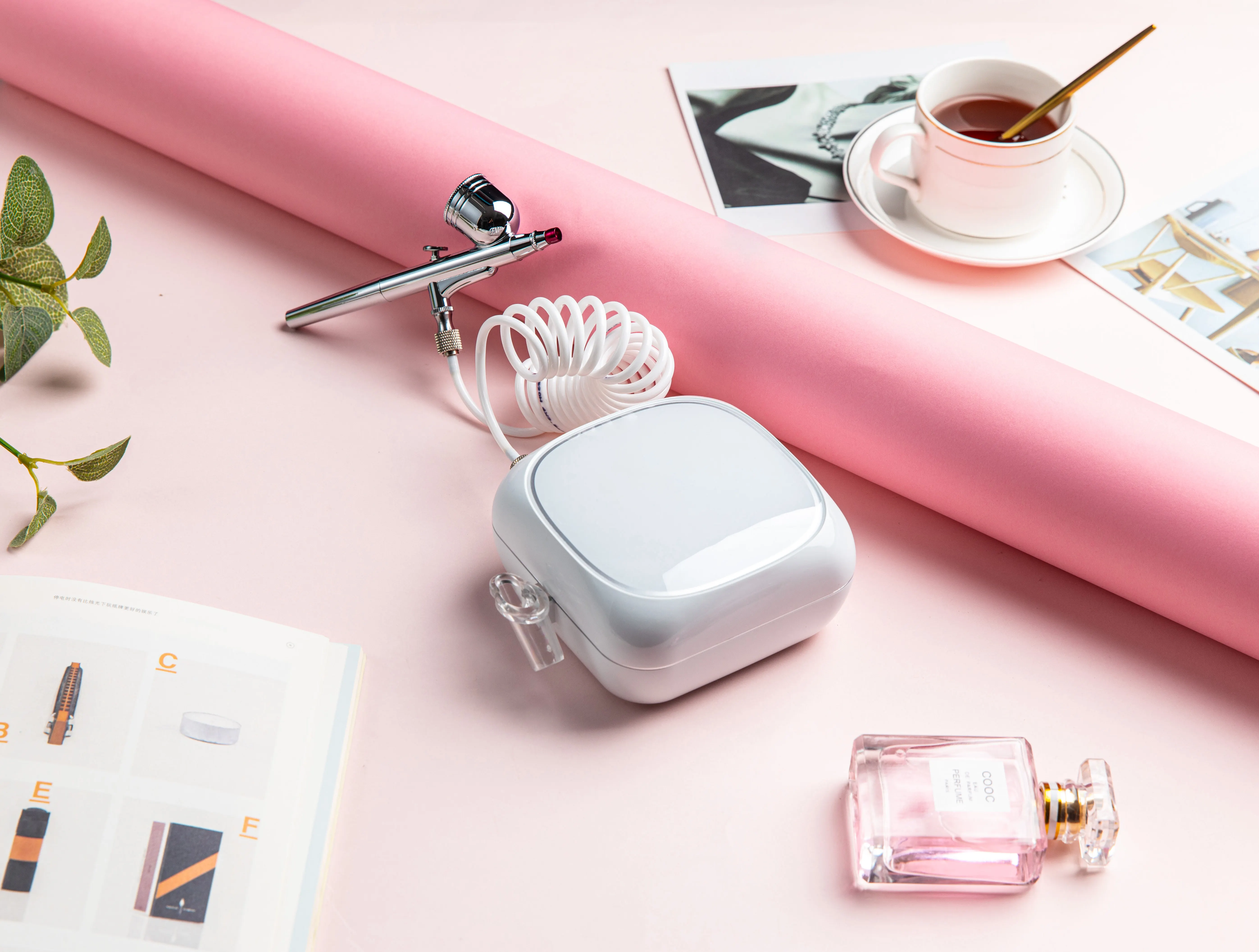 Airbrush Kit Single Power Compressor Portable Touch Machine Air Brush Use for Tattoo Body Paint Tool Acrylic Nail Art