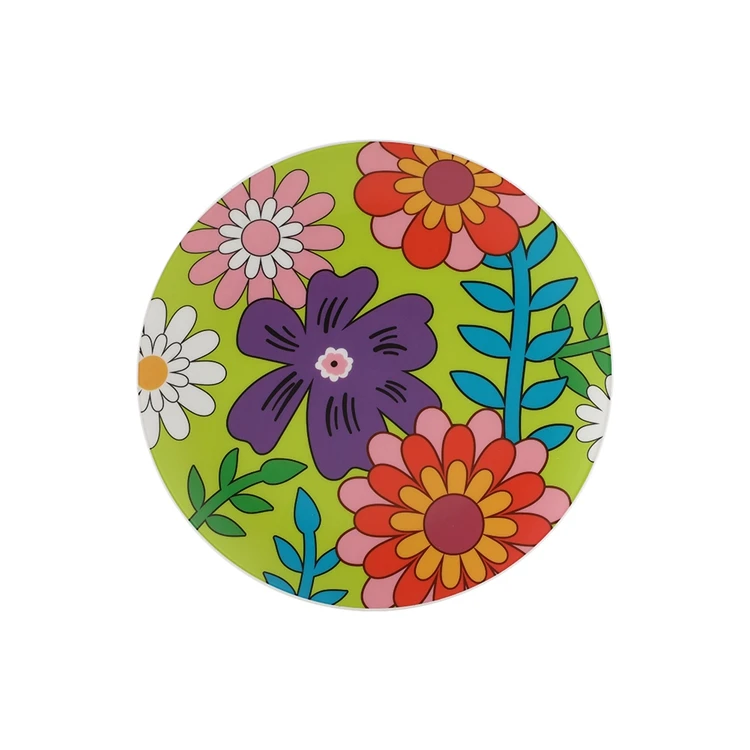 Luxury Dinner Plates Ecofriendly Recycle Plastic Dinner Snack Round