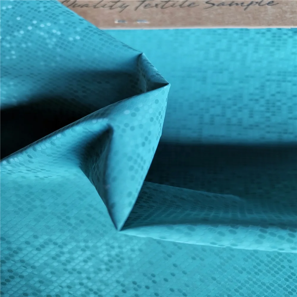 PU transfer laminated 75d 240T 100% polyester pongee PU film fabric for down jackets