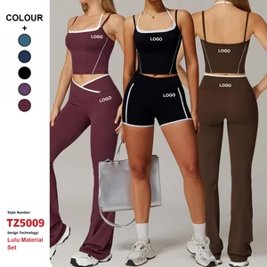 Custom High-Quality Fake Two-Piece Conjunto De Yoga Suit High-Waist Gym Clothes Women Sports Set Fitness Activewear Yoga Set