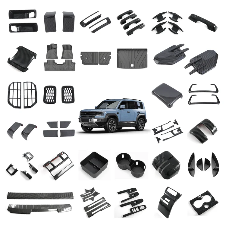 Accessories for BYD Denza B5 FangChengBao Leopard 5 Decoration Modified Carbon Fiber Pattern Car Interior Exterior Accessory