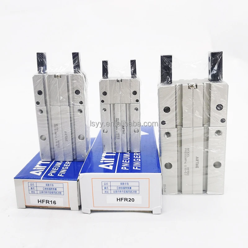 HFR10 HFR16 HFR20 HFR25 HFR32 AirTAC silinder jari pneumatik 180 derajat  pegangan silinder jari