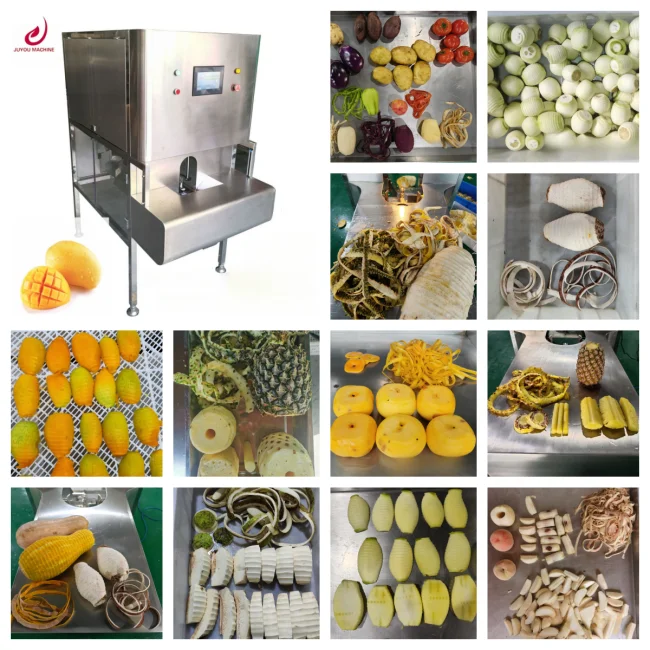 JUYOU Automatic Commercial Fruit Mango Peach Pineapple Persimmon Pear Jackfruit Pumpkin Peeling Machine