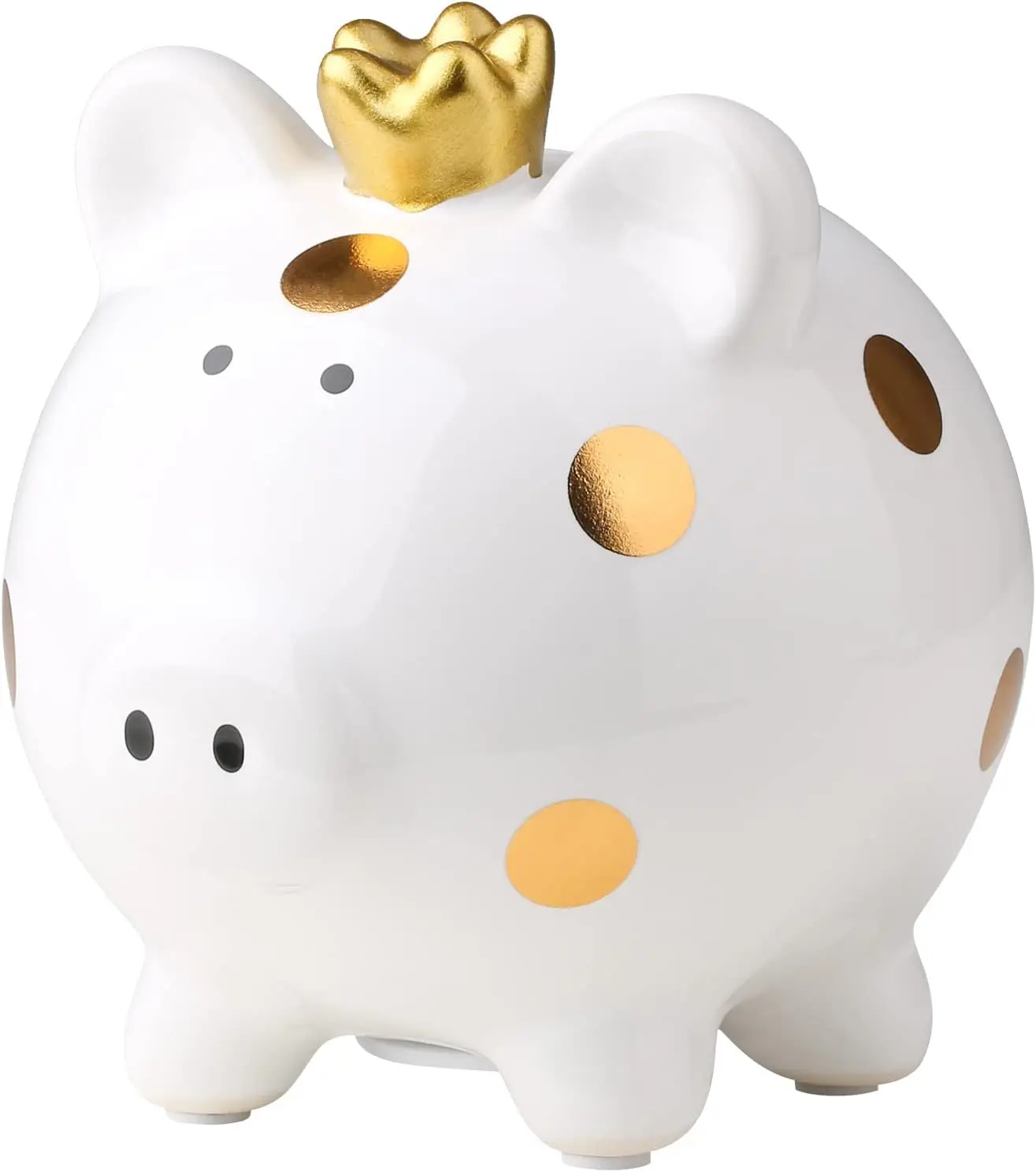 Customizable ceramic piggy bank crown princess piggy bank ceramic piggy king cartoon spotted pig home crafts