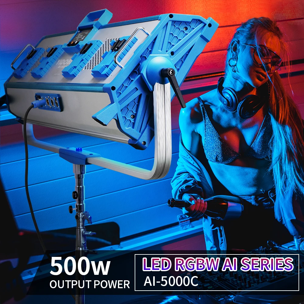 Factory selling! High CRI 500W New led rgb soft panel video production light studio photography camera lighting equipment stand