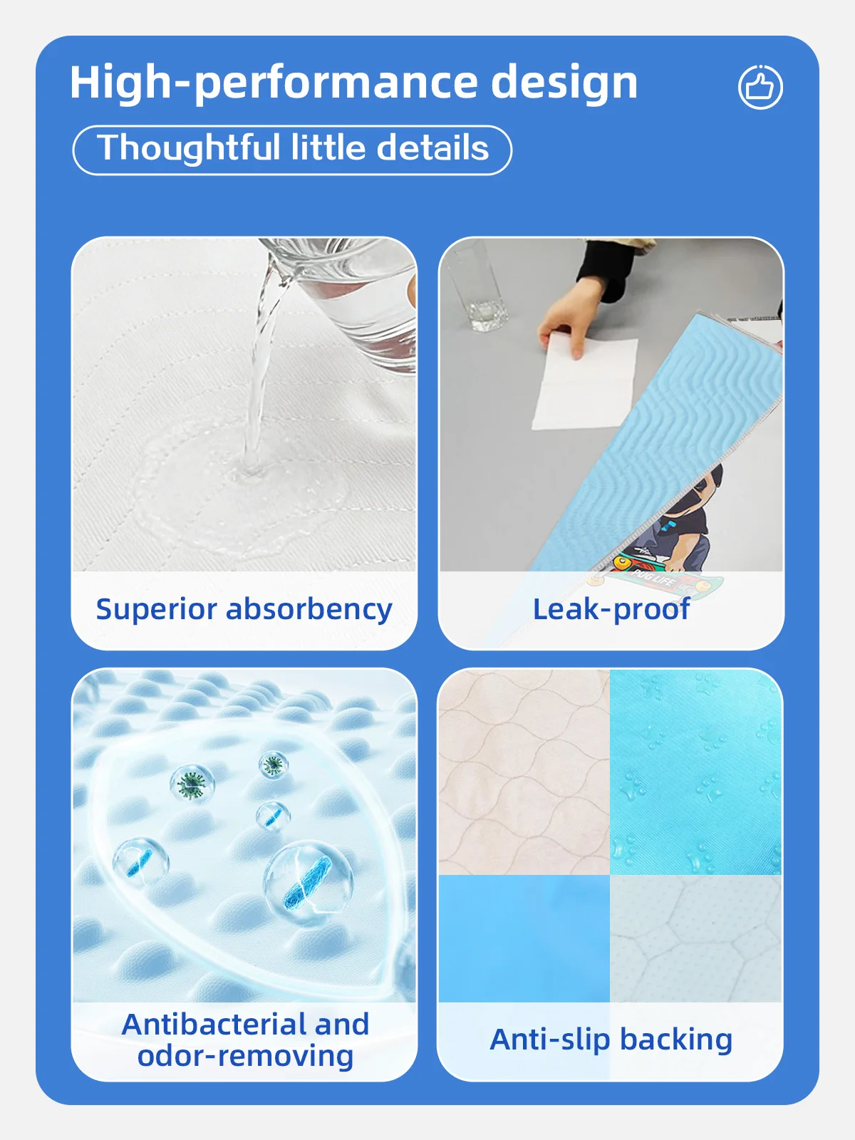 Wholesale Super Absorbent Waterproof Dog Pads Leak Proof Odor Control - product detail 3