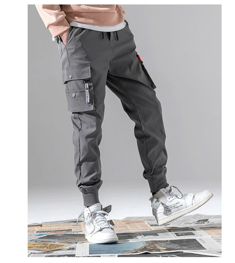2023 Summer New Multi-pocket Cargo Pants Custom Elastic Plus Size Men's ...