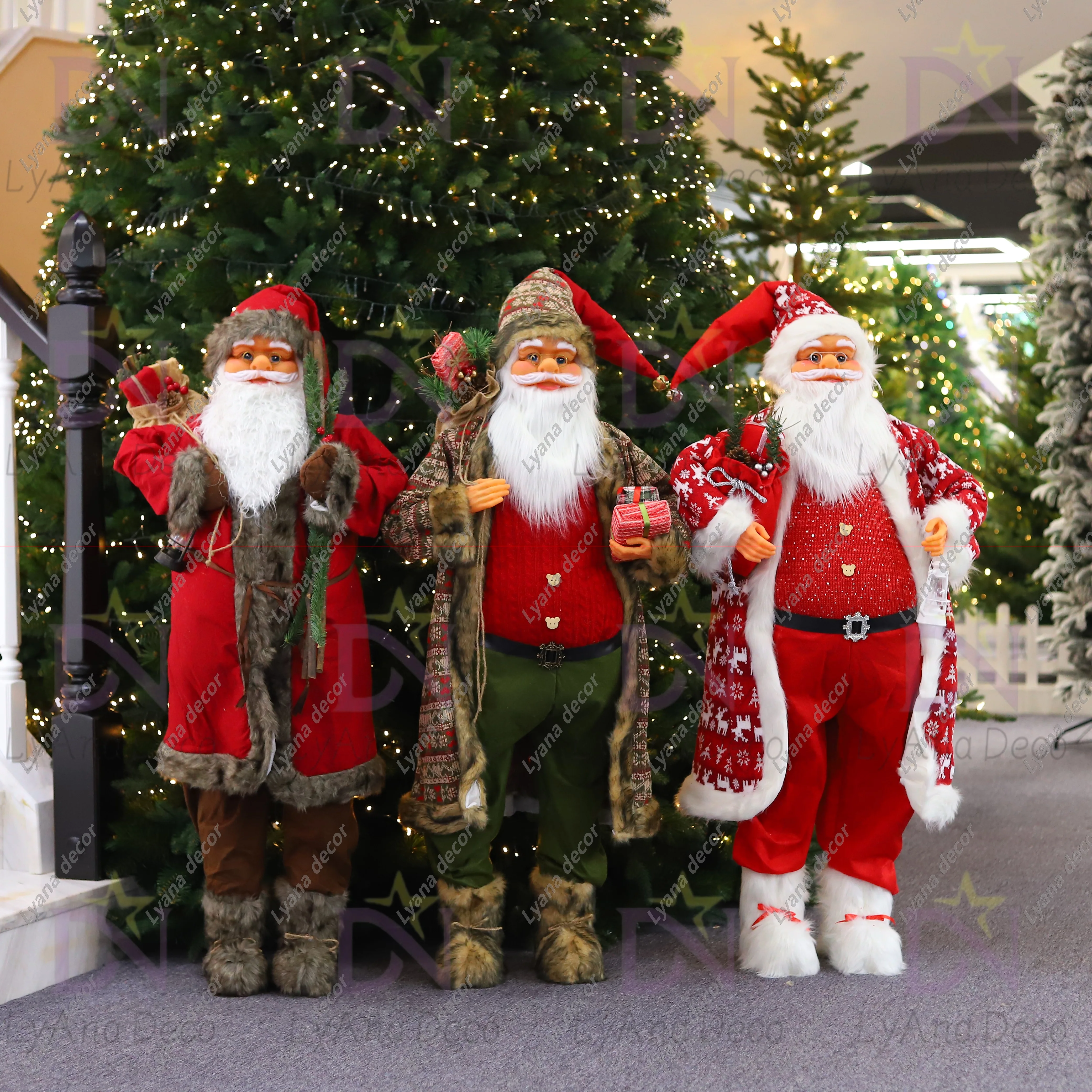 Lebensgroßer Santa Claus Für Outdoor-bereich,Elektrisch,Singend,Tanzend,Musik Mit Bluetooth,1,80 M,Weihnachtsdeko Für Einkaufszentren