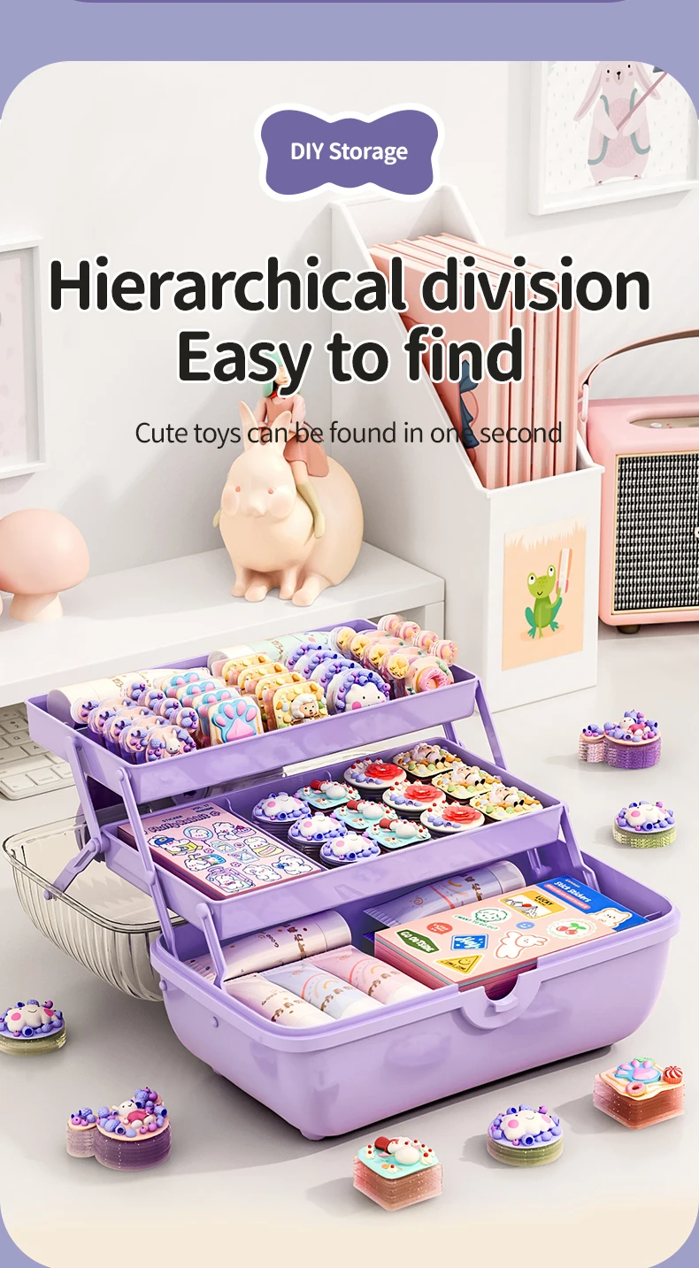 Cute Storage Box For Children Kids Decorations Storage Plastic Made