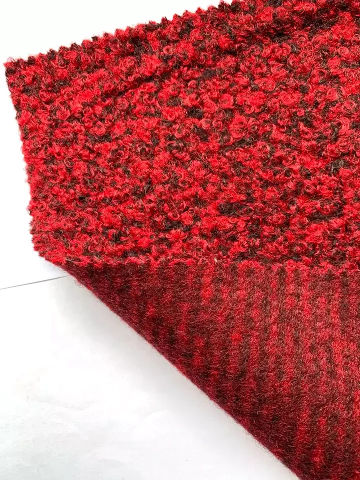 Factory Knitted 100% Polyester Two Tone Soft Teddy Fleece Sherpa Fabric for Garment