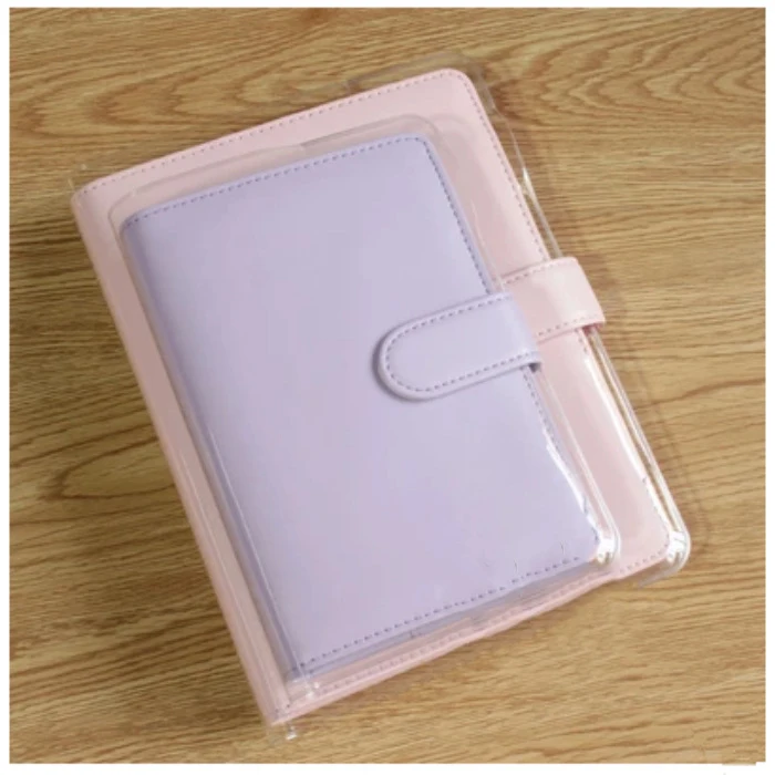 Wholesale Loose Leaf Binder Protective Pu Leather Binder Cover Plastic Pvc Clear Transparent A6