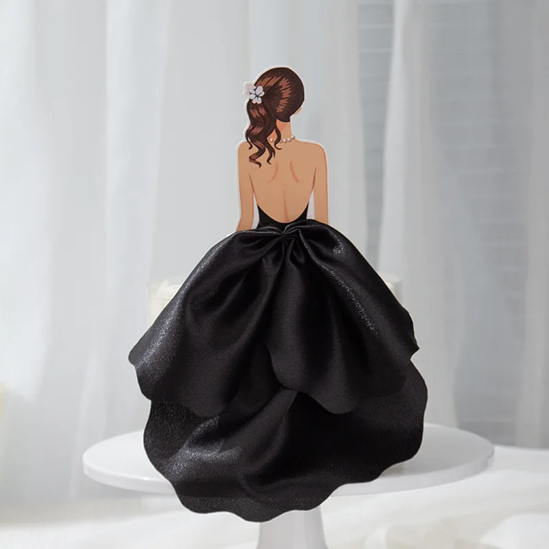 Sitting Lady Silhouette Cake Topper - Perfect for Birthdays