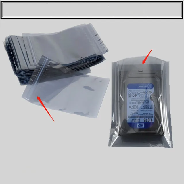 Antistatic shielding bag Silver Gray translucent batteries chips integrated circuit boards anti-static protective packaging bag