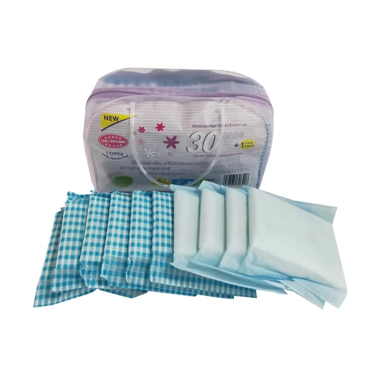 Disposable Zip Lock Cotton Bag for Lady Breathable Sanitary Pads Packaged in Eco-Friendly Material