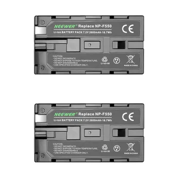 Neewer 2600mAh  NP-F550/570 Replacement Battery for  HandyCams and Other LED On-Camera Video Lights Which Using NP-F550