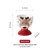 Taza de huevo de reno blanco